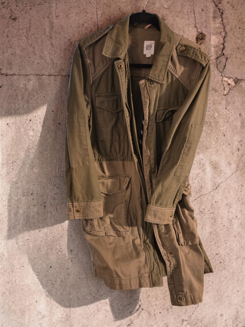 GAP Women's Two-Tone Olive Field Jacket Vintage